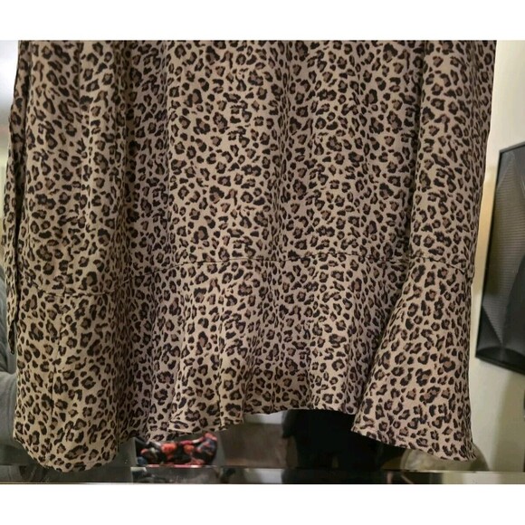 ABERCROMBIE & FITCH TAN/BROWN & BLACK CHEETAH PRINT‎ SKIRT W BELT SZ M - Picture 7 of 7
